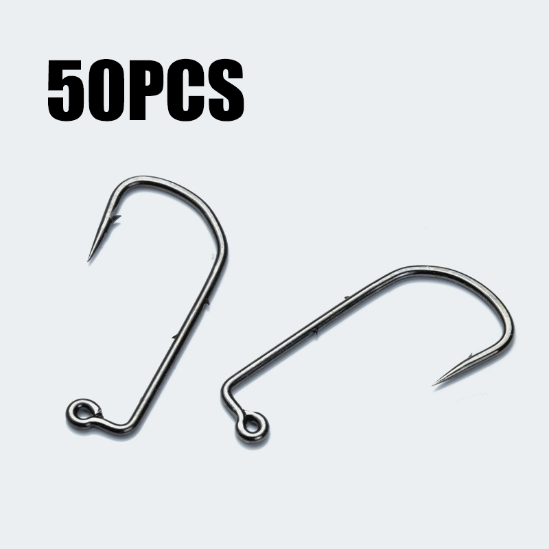 Fishing Hook Barbless - 50PCS 90 Degree Jig Fly Hooks