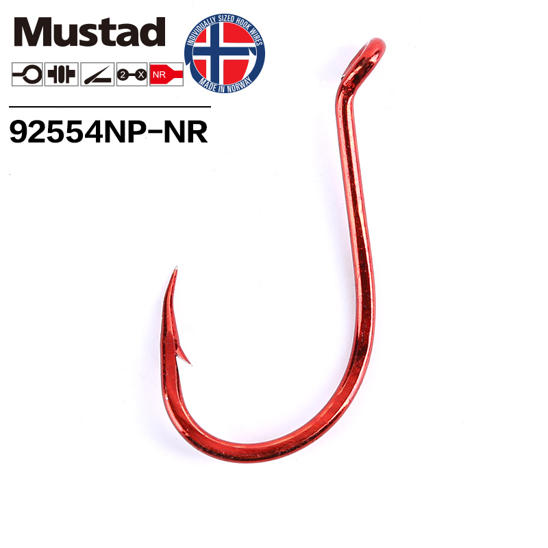 Fishing Hook Barbless - Mustad Big Red 2X SUICIDE High