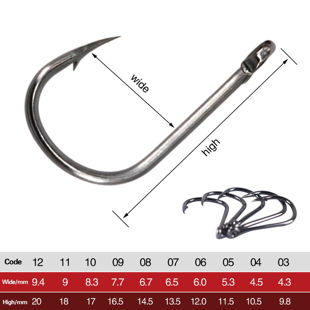 100-400pc/Box 3#-12# Carp Fish - Fishing Hook Circle recension och pris