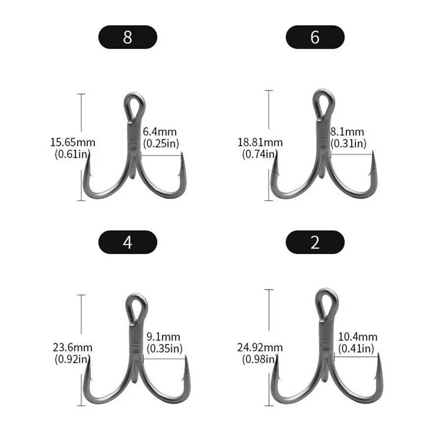 Fishing Treble Hooks High Carb - Fishing Hook Offset recension och pris