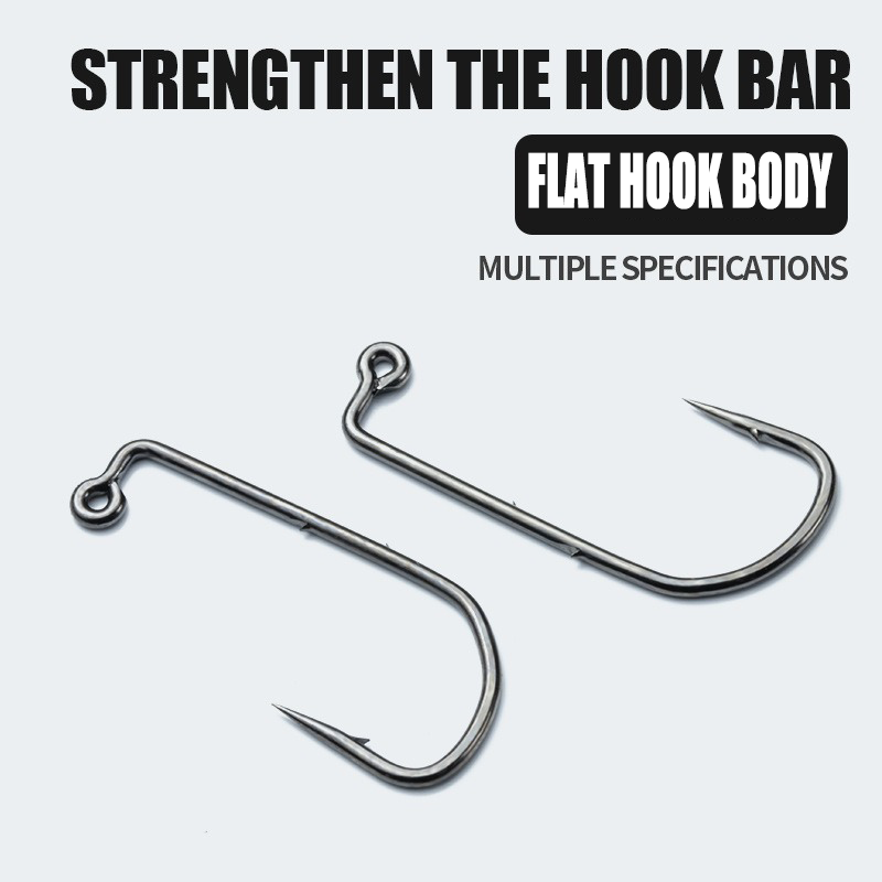 50PCS 90 Degree Jig Fly Hooks  - Fishing Hook Barbless recension och pris
