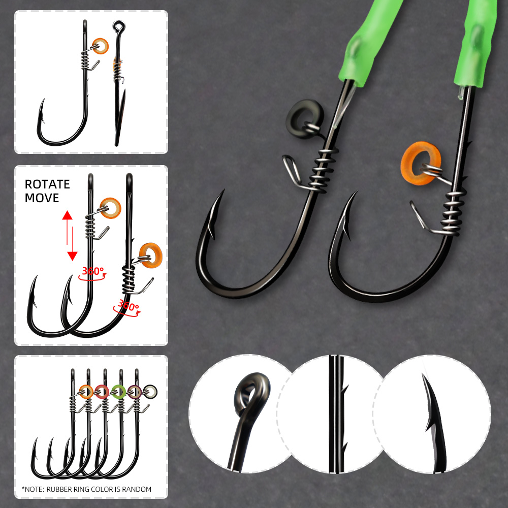 ZYZHE 1/3/5pcs Fishing Rigs Wi - Fishing Hook Size recension och pris