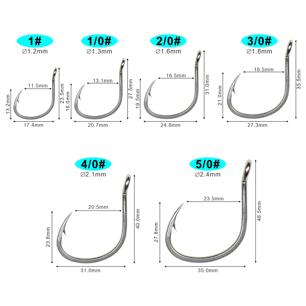 ICERIO 10PCS Matte Tin Coating - Fishing Hook Barbless recension och pris