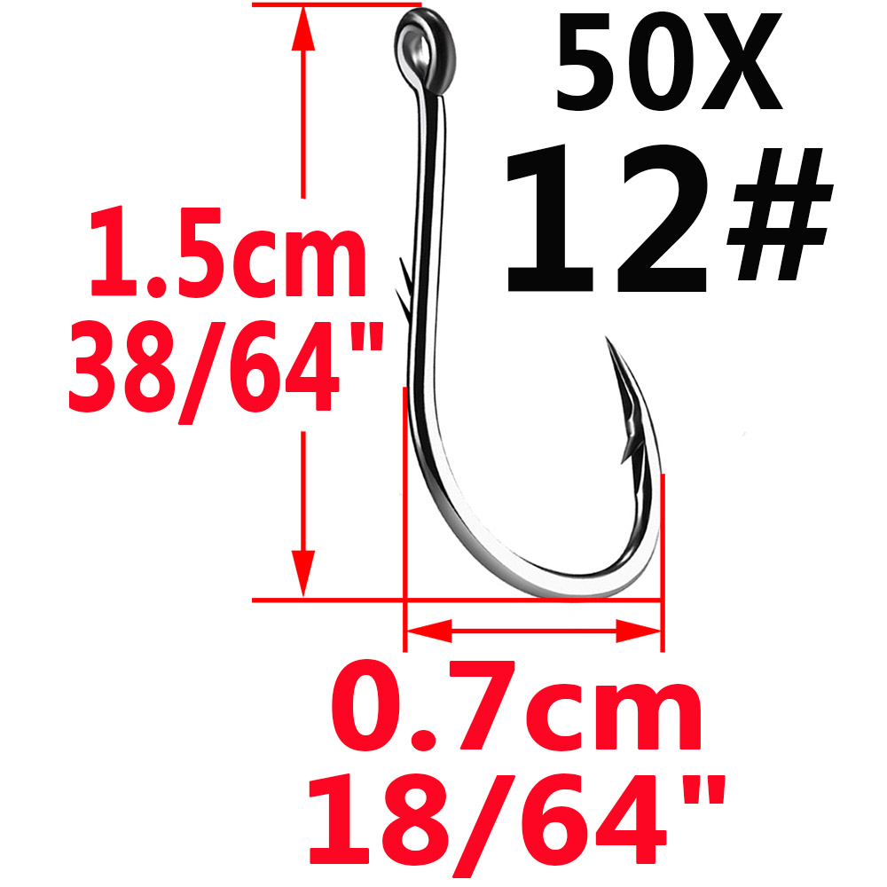 50pcs Iseama Circle Carp Eyed  - Fishing Hook Size recension och pris