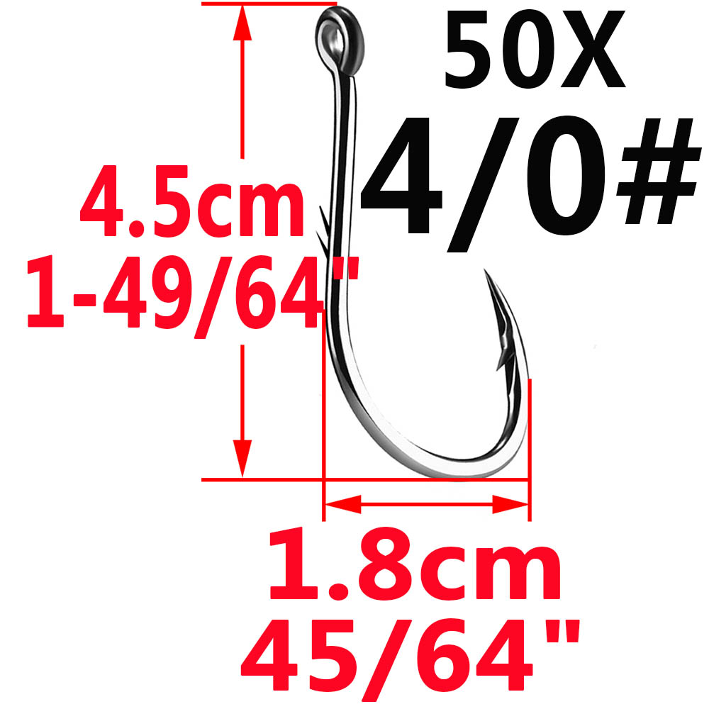 50pcs Iseama Circle Carp Eyed  - Fishing Hook Size recension och pris