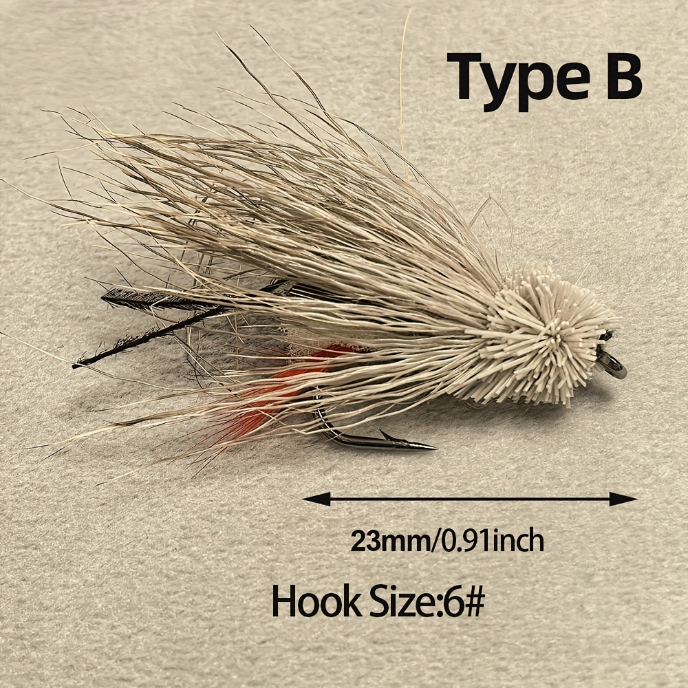 5/6Pcs Popper Hopper Fly Fishi - Fishing Hook Size recension och pris