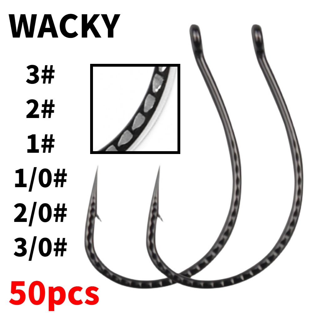 50pcs Wacky Hooks High Carbon  - Fishing Hook Barbless recension och pris