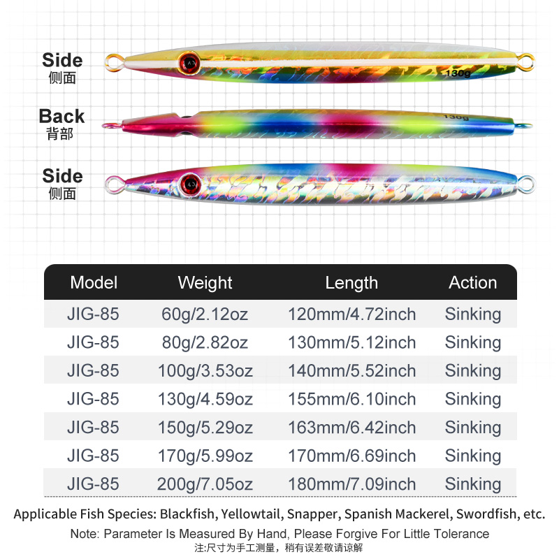 OBSESSION J85 100g 130g 150g 1 - Fishing Hook Jig recension och pris