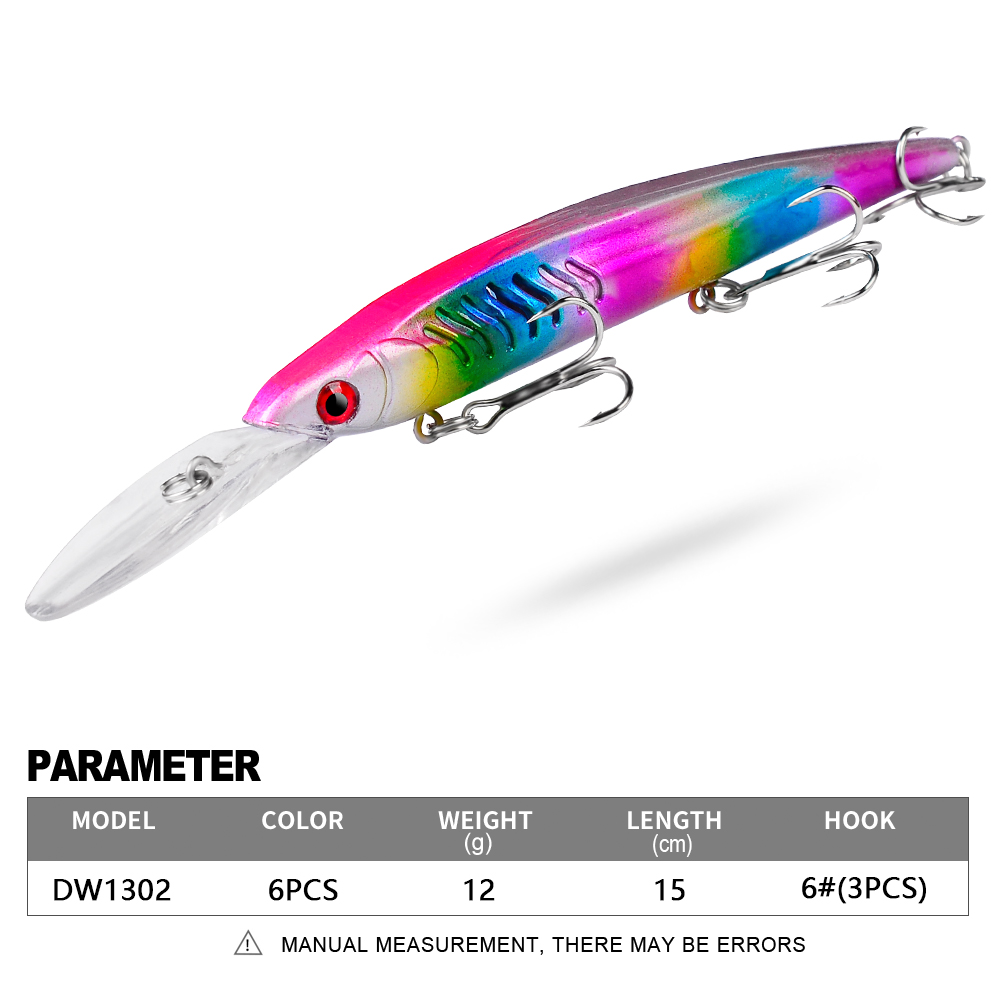 PROBEROS 15cm 12g Large Minnow - Fishing Hook Size recension och pris