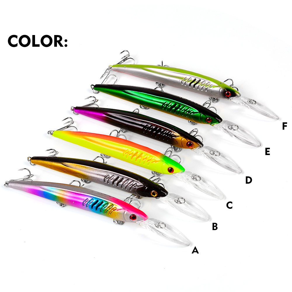 PROBEROS 15cm 12g Large Minnow - Fishing Hook Size recension och pris