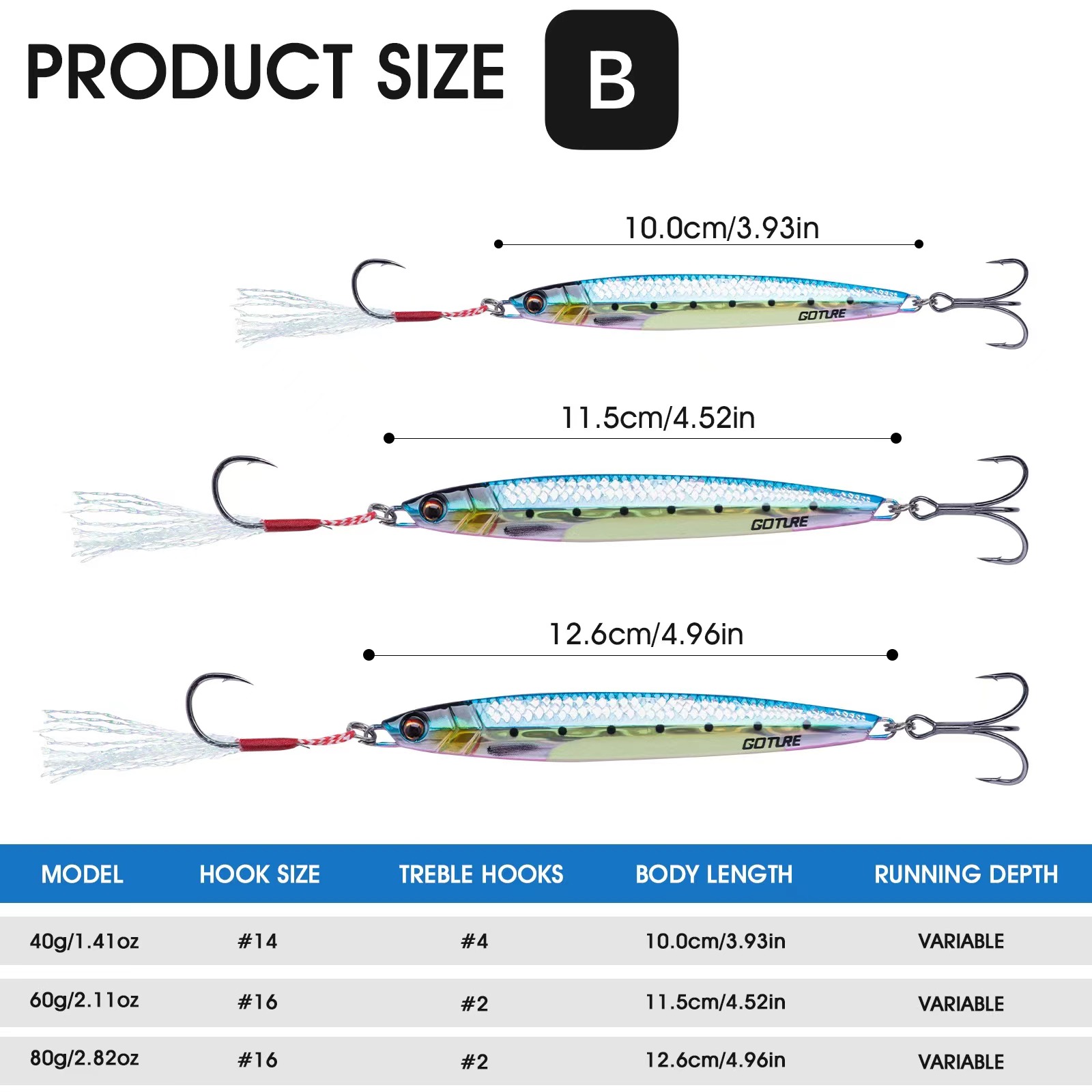 Goture Metal Jig Fishing Lure  - Fishing Hook Jig recension och pris