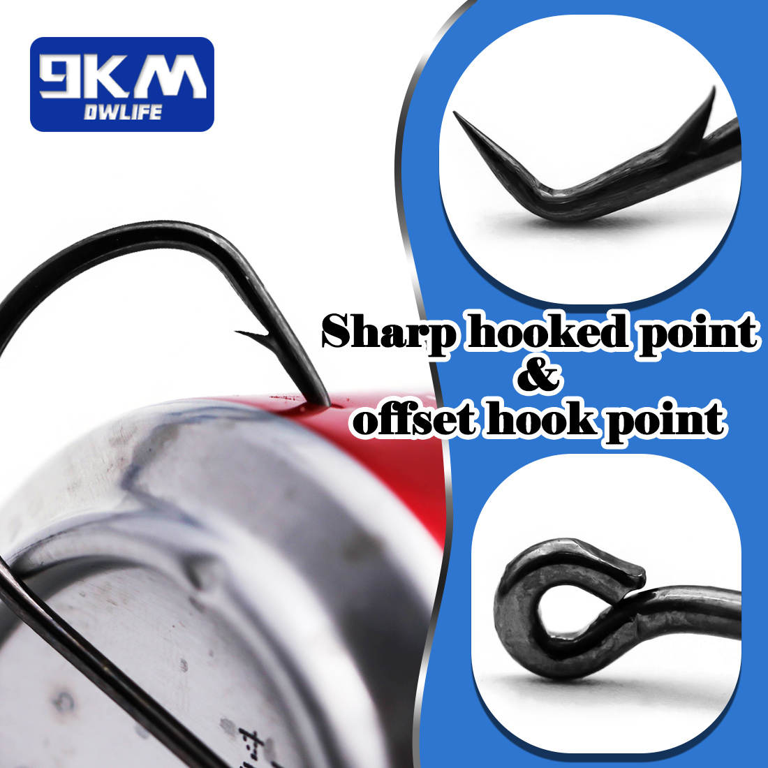 9KM Circle Fishing Hooks 25~50 - Fishing Hook Barbless recension och pris