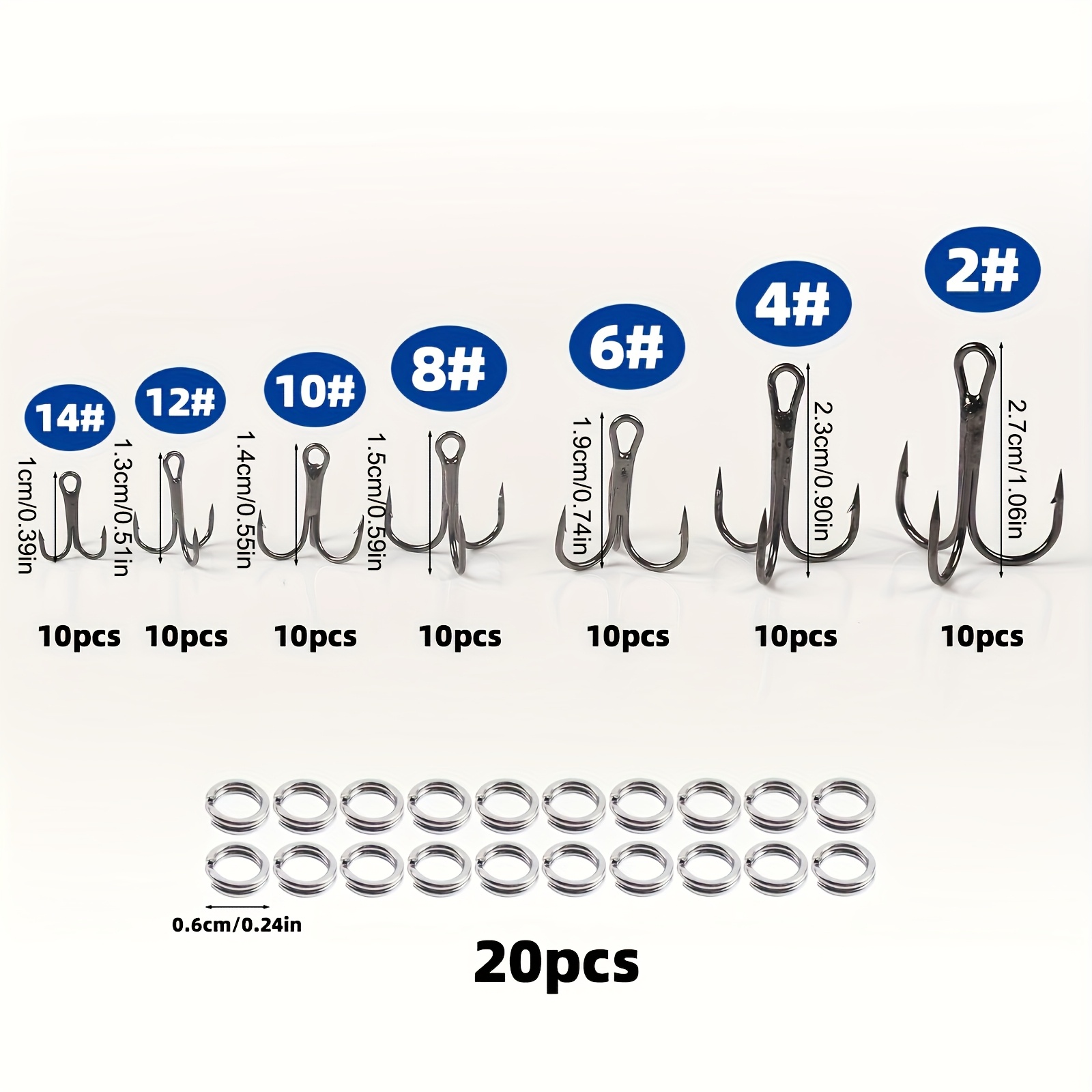 90pcs/set The lure triple-hook - Fishing Hook Assortment recension och pris