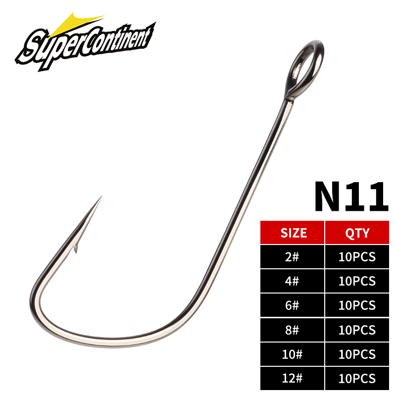 Supercontinent 2#-12# 10pcs Ba - Fishing Hook Offset recension och pris
